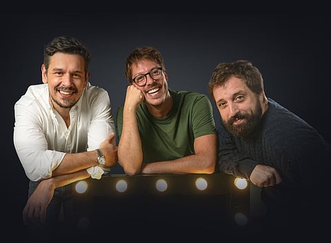 João Vicente de Castro, Fábio Porchat e Gregório Duvivier.