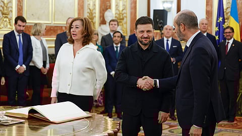 Zelensky está esta terça-feira em Madrid