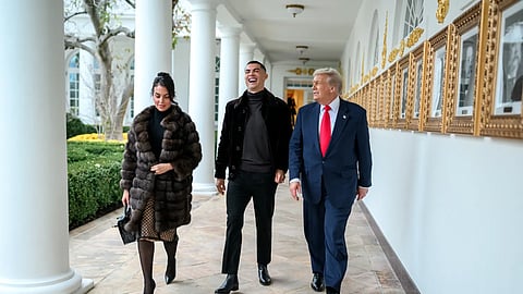 As imagens da visita de Cristiano Ronaldo a Donald Trump na Casa Branca