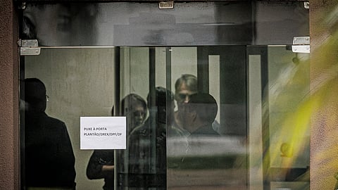 Bolsonaro no edifício da Superintendência da Polícia Federal, em Brasília, onde agora cumpre pena de 27 anos e quatro meses de prisão.