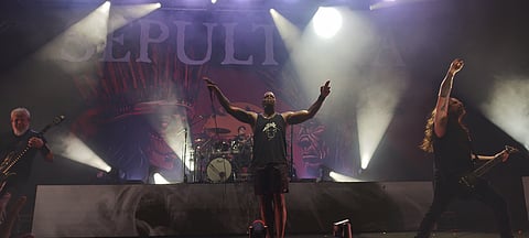 Os Sepultura, banda brasileira de metal.