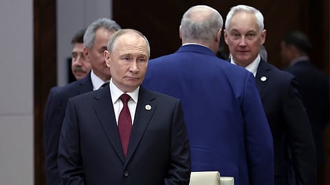 Vladimir Putin, presidente russo, está em Bishkek, capital do Quirguistão.