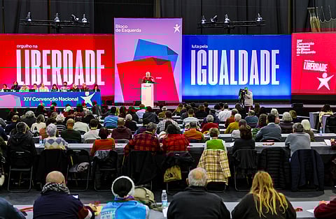Luís Fazenda na XIV Convenção do Bloco de Esquerda.