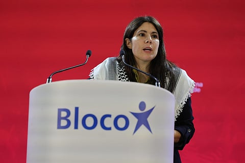 Mariana Mortágua em convenção do BE, na manhã deste sábado, 29 de novembro.