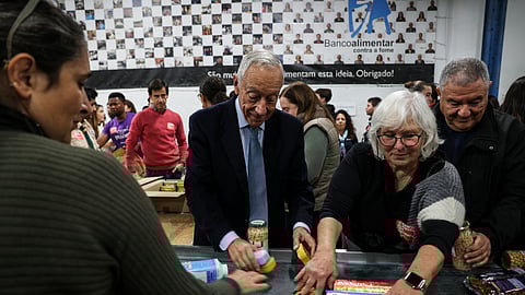 Presidente da República, Marcelo Rebelo de Sousa, participa na recolha de donativos no Banco Alimentar contra a Fome