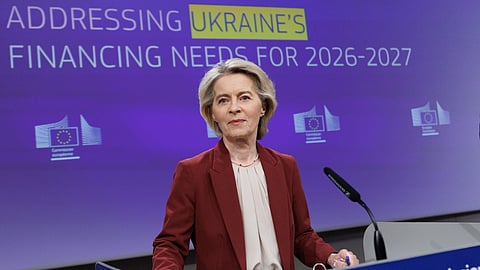 Ursula von der Leyen falou sobre a situação da Ucrânia no Parlamento Europeu.