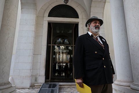 O músico Manuel João Vieira, fundador e vocalista da banda Ena Pá 2000