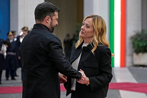 Giorgia Meloni recebeu Volodymyr Zelensky em Roma, depois do ucraniano se ter encontrado em Castel Gandolfo com Leão XIV.