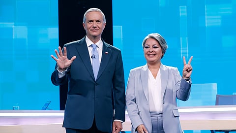 Kast e Jara estiveram pela última vez frente a frente antes da segunda volta no debate de terça-feira à noite. 