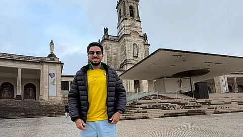 Eduardo começou por Portugal a sua tentativa de recorde com uma viagem de volta ao mundo e fez uma visita ao Santuário de Fátima.