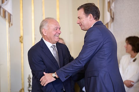 O primeiro-ministro, Luís Montenegro, e o Procurador-Geral da República, Amadeu Guerra