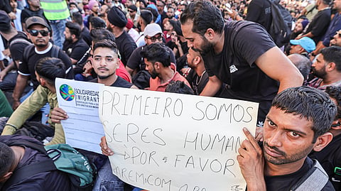 Manifestação organizada pela associação Solidariedade Imigrante em Lisboa. 