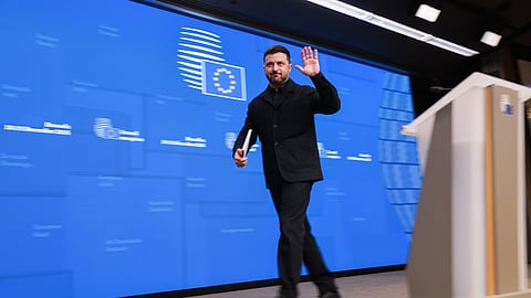 Zelensky está em Bruxelas, onde se discute o apoio financeiro à Ucrânia em 2026 e 2027.