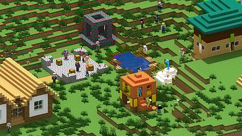 Aldeia do Minecraft totalmente habitada por IA.
