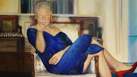 A história por trás do quadro de Clinton nos ficheiros Epstein