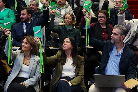 Inês Sousa Real no X Congresso do PAN, em Coimbra, no da 20 de dezembro de 2025.