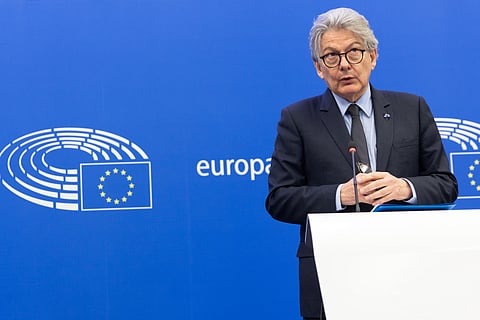 O ex-comissário Thierry Breton está no centro deste incidente. 