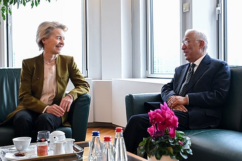 A discussão do próximo Quadro Financeiro Plurianual da UE, que entrará em vigor em 2028, é dos dossiês com que Ursula von der Leyen e António Costa terão de lidar no próximo ano.  