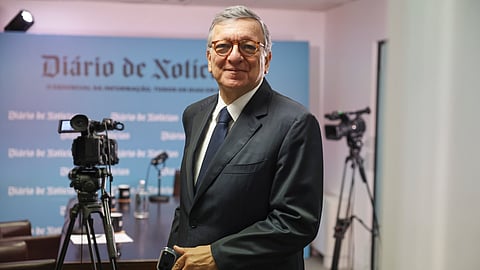 Durão Barroso, fotografado na redação do DN, no passado sábado, dia 27 de dezembro, de 2025.