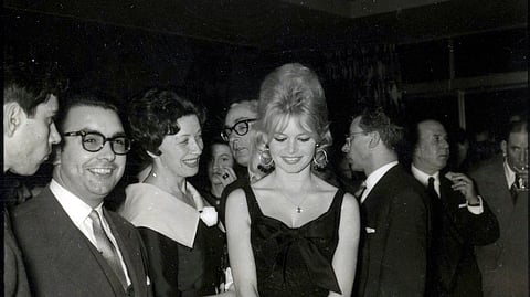 Bardot numa receção no Ritz em  em que, segundo o DN de então, surpreendeu também pela timidez.