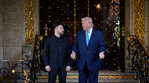 Zelensky foi recebido no domingo por Trump em Mar-a-Lago, tendo os dois líderes classificado o encontro como positivo.