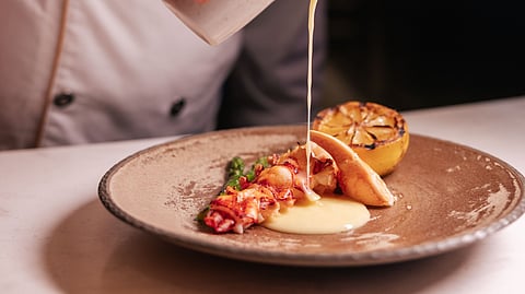 Lavagante, molho de manteiga e lima na Marisqueira Nunes Real.