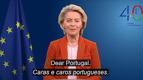 “Do Minho ao Algarve, as pessoas vivem hoje mais e ganham melhor”. Von der Leyen assinala os 40 anos de Portugal na comunidade europeia