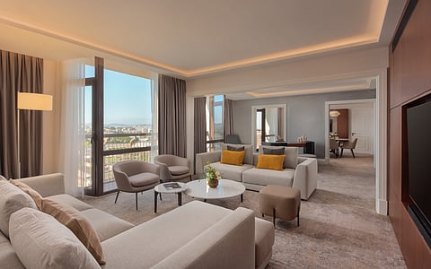 Perspetiva da suite presidencial renovada.