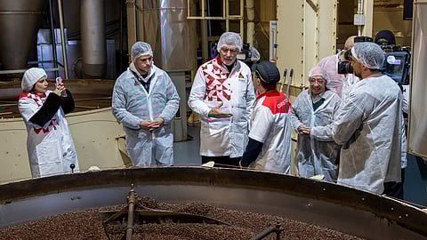 Henrique Gouveia e Melo visitou a fábrica da Delta em Campo Maior.