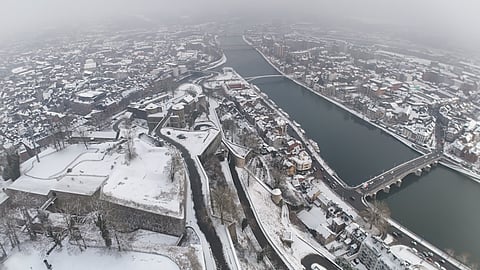 Neve em Namur, na Bélgica