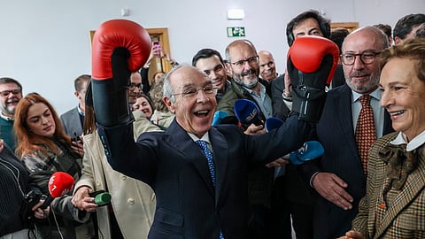 Marques Mendes esteve em Cascais antes de participar na reunião do Conselho de Estado.