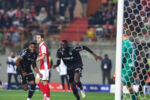 Alioune Ndoye festeja o golo que deu o terceiro troféu da história do V. Guimarães.