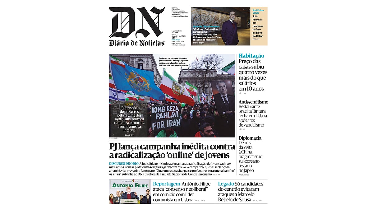 Read the Diário de Notícias (DN) for Monday 12 January here