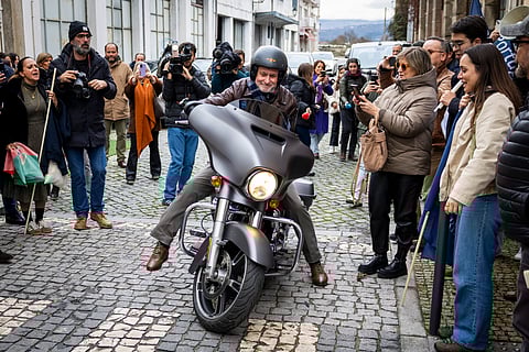 Gouveia e Melo fez um passeio de moto em Chaves.