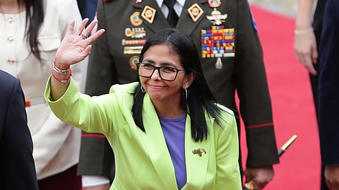 Delcy Rodríguez, presidente interina da Venezuela.
