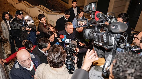 António José Seguro na sua sede de campanha na noite eleitoral, nas Caldas da Rainha