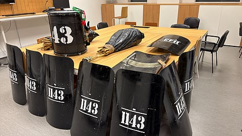 Parte do material apreendido pela PJ.