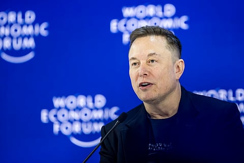 Elon Musk em Davos.