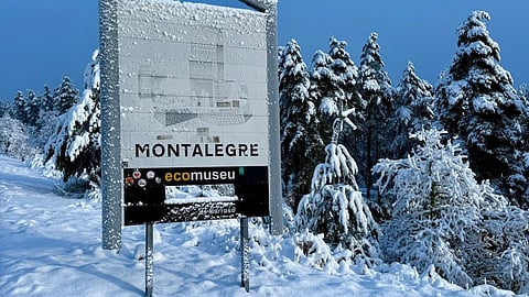 Neva no Alentejo, em Marvão, Estremoz e Borba. Terras altas um pouco por todo o pais cobertas de branco