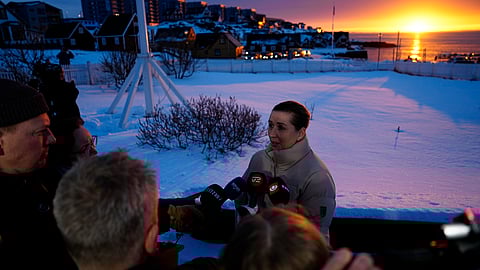A primeira-ministra dinamarquesa, Mette Frederiksen