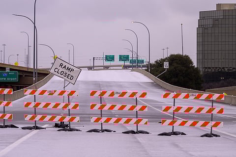 Estrada fechada em Dallas, Texas