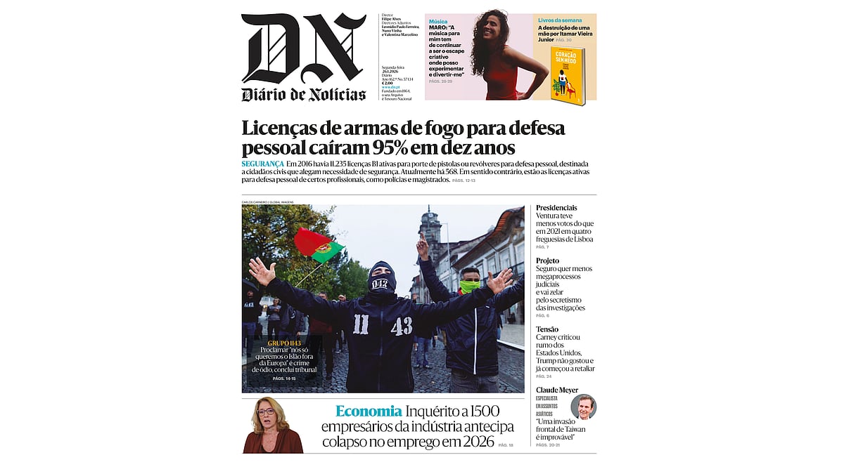 Read the Diário de Notícias for Monday 26 January here