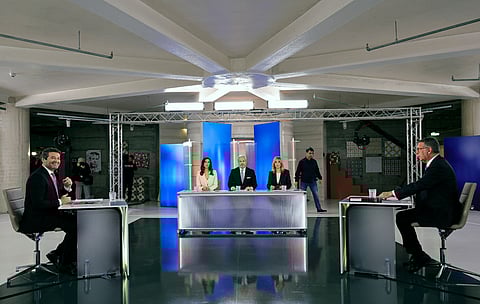 Candidatos no debate de terça-feira