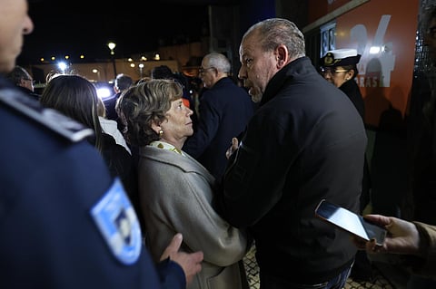 David Neves em conversa com a ministra da Administração Interna Maria Lúcia Amaral.