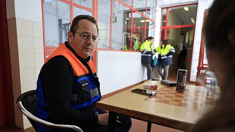 O quartel dos Bombeiros Sapadores de Leiria é o quartel-general do autarca.