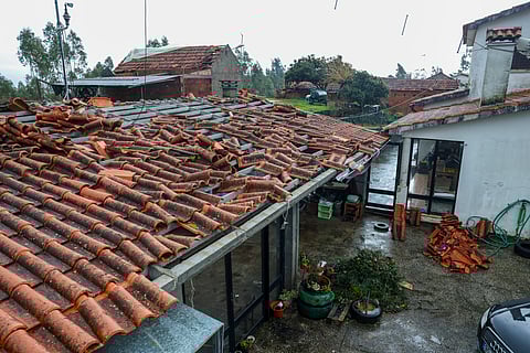 Muitas casa ficaram neste estado, sem telhado