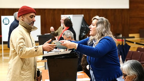 Votação na Cidade Universitária, em Lisboa. 