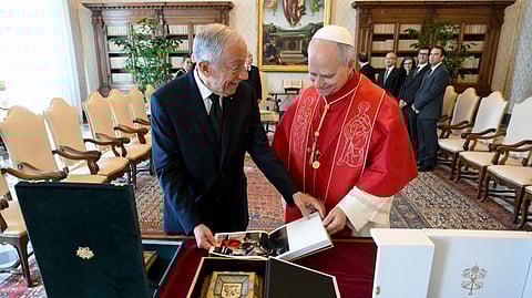 Marcelo reuniu-se a sós com o Papa Leão XIV durante 25 minutos