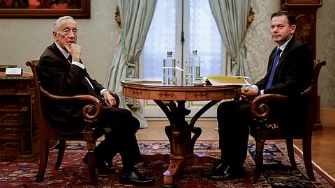 Marcelo Rebelo de Sousa recebeu o primeiro-ministro Luís Montenegro no Palácio de Belém.