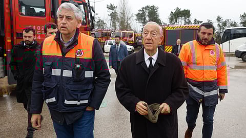 Marcelo Rebelo de Sousa em visita ao Serviço Municipal de Proteção Civil de Ourém.